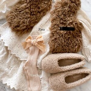 Zara kids White Eyelet shirt with matching skirt and H&M vest 3 pieces bundle
